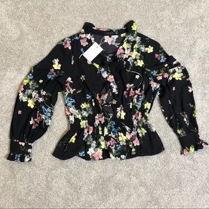 New WITHOUT TAGS Ted Baker Blouse Pergola Lace Up - SIZE M